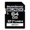 Delkin Devices 64GB SDXC Black UHS-II V90 U3 300MB/s Read 250MB/s Write