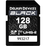 Delkin Devices 128GB SDXC Black UHS-II V90 U3 300MB/s Read 250MB/s Write