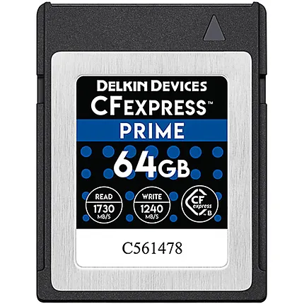 Delkin Prime 64GB CFExpress Type B Memory Card