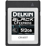 Delkin Devices BLACK CFexpress Type B Card 512GB 1645MB/s Read 1405MB/s Writ