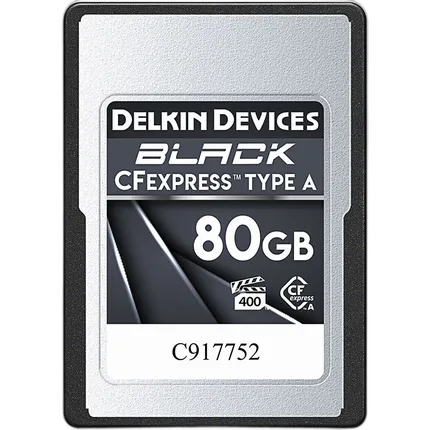 Delkin Devices BLACK CFexpress Type A 80GB VPG400 880/s Read 790MB/s Write