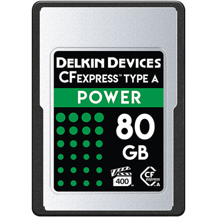 Delkin Devices POWER CFexpress Type A 80GB VPG400 880/s Read 790MB/s Write