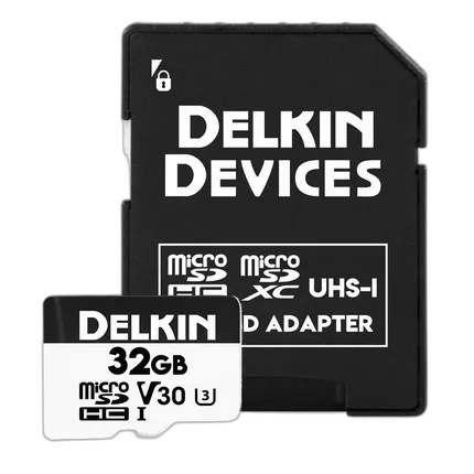 Delkin Devices 32GB Hyperspeed UHS-I Micro SDHC Memory Card with SD Adapter