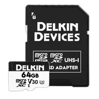 Delkin Devices 64GB Hyperspeed UHS-I microSDXC Memory Card with SD Adapter 0