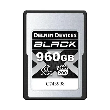 Delkin Devices 960GB BLACK CFexpress Type A 4.0 Memory Card