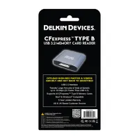 Delkin Devices 128GB CF Express Type B Memory Card + USB 3.2 Reader Bundle 0