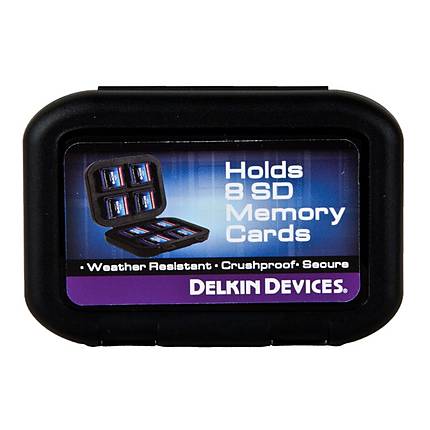 Delkin Devices Weather Resistant SD Memory Card Tote Holds 8 Cards