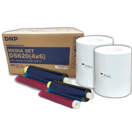 DNP DS6204x6 4x6in Roll Media for DS620A Printer (2 Rolls, 800 Prints)