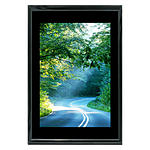 12x18 Custom Black Metal Frame, Black Mat with Glass