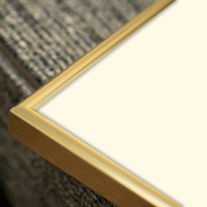 12x18 Custom Gold Metal Frame, OffWhite Mat with Glass Customized