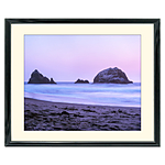 20x16 Custom Black Metal Frame, Off-White Mat with Glass