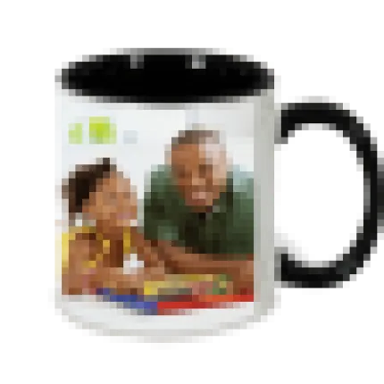 11 oz. Colorful Ceramic Black Photo Mug