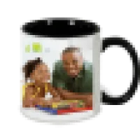 11 oz. Colorful Ceramic Black Photo Mug 0
