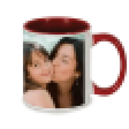 11 oz. Colorful Ceramic Red Photo Mug