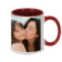 11 oz. Colorful Ceramic Red Photo Mug 0