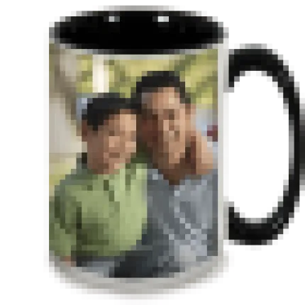15 oz. Colorful Ceramic Black Photo Mug