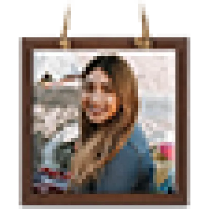 Wood and Acrylic Square Ornament