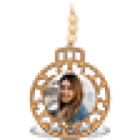 Beaded Wood  and  Acrylic Ornament 0