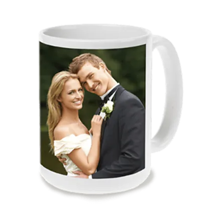15 oz White Ceramic Mug