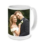 15 oz White Ceramic Mug 0