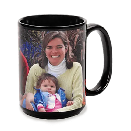 15 oz Black Ceramic Mug