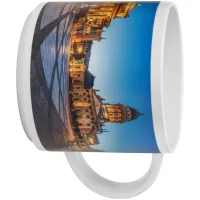 14 oz White Ceramic Mug 1