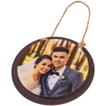 Wood & Acrylic Round Ornament