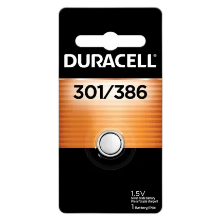 Duracell D301/386B 1.5V Silver Oxide Watch and Electronic Battery