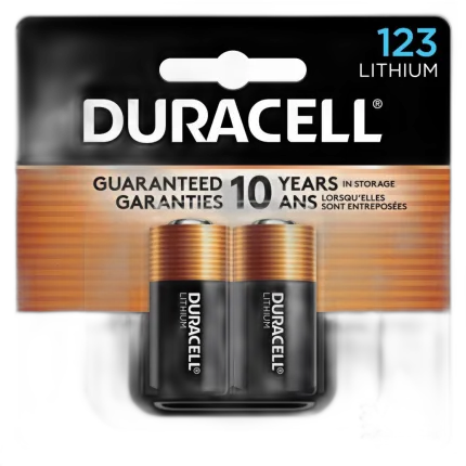 Duracell DL123AB2 2 Batteries Per Card 3v Photo Lithium Battery