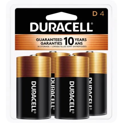Duracell MN1300R4 1.5V Alkaline D Battery (4-Pk)
