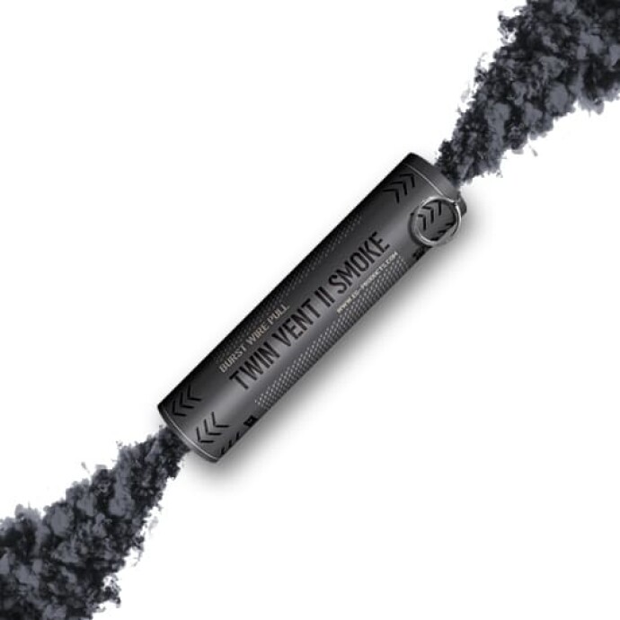 Black smoke grenade for photo effects