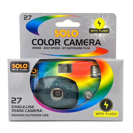 Solo Single-use Flash Camera 27exp 400ASA Film (FILM MADE IN USA)