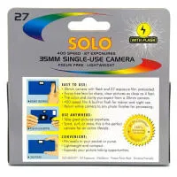 Solo Single-use Flash Camera 27exp 400ASA Film (FILM MADE IN USA) 1