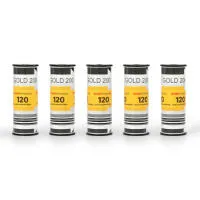 Kodak Professional Gold 200 Color Negative Film (120 Roll Film, 5-Pack) 1
