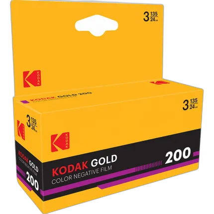 Kodak GB/GOLD 200 ASA Color Film (35mm, 24 Exposures) 3-PACK 7518301