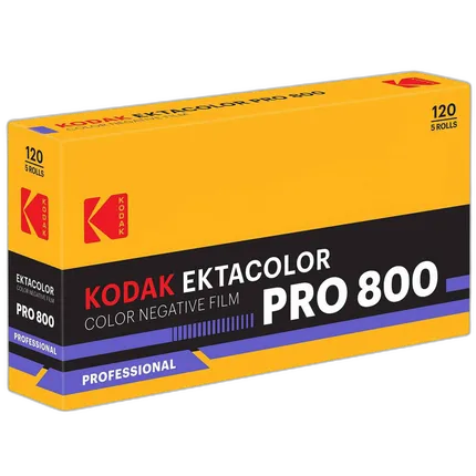 Kodak Ektacolor Pro 800 Color Negative Film (120 Roll Film, 5-Pack)