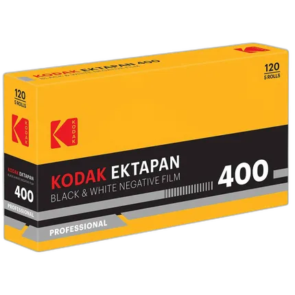 Kodak Ektapan 400 Black and White Negative Film (120 Roll Film, 5-Pack)