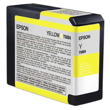 Epson T580400 UltraChrome K3 Yellow Ink 80ml for Stylus Pro 3800, 3880