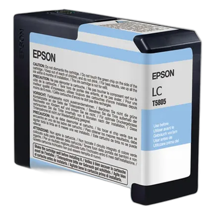 Epson T580500 UltraChrome K3 Light Cyan Ink 80ml for Stylus Pro 3800, 3880