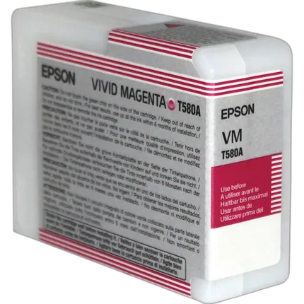 Epson T580A00 UltraChrome K3 Vivid Magenta Ink 80ml for Stylus Pro 3880
