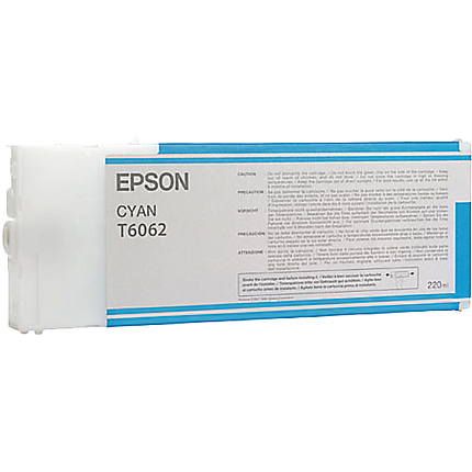 Epson T606200 UltraChrome K3 Cyan Ink 220ml for Stylus Photo 4880