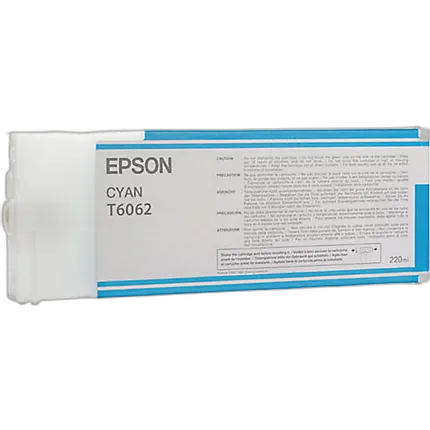 Epson T606200 UltraChrome K3 Cyan Ink 220ml for Stylus Photo 4880
