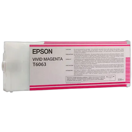 Epson T606300 UltraChrome K3 Vivid Magenta Ink 220ml for Stylus Photo 4880