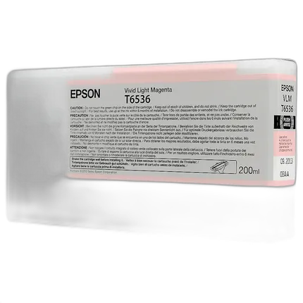 Epson T653600 UltraChrome HDR Vivid Light Magenta Ink 200ml Stylus Pro 4900