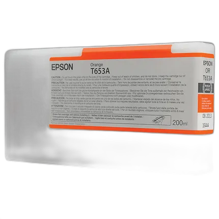Epson T653A00 UltraChrome HDR Orange Ink 200ml Stylus Pro 4900