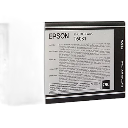 Epson T603 UltraChrome K3 Photo Black Ink Cartridge