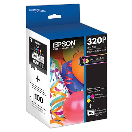 Epson 320 Standard-Capacity Color Ink Cartridge Print Pack for PM-400