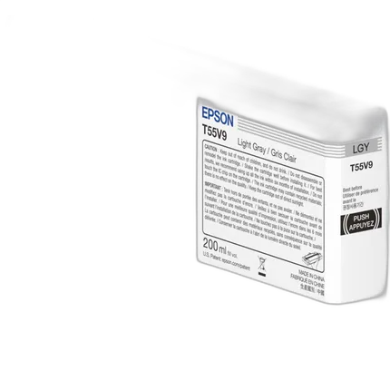 Epson T55V Light Gray UltraChrome PRO10 Ink Cartridge (200mL)