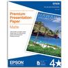 Epson 8x10 In. Borderless Heavy Weight Matte Paper - 50 Sheets