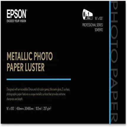Epson Metallic Photo Paper, Lustre 16x100